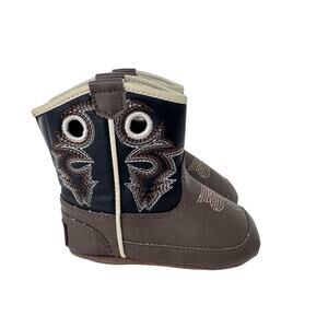 Twister M&F Western Brown Infant‎ Size 3 Mid Calf Cowboy Boots Soft Non Slip